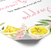 Pink Floral Lemon Envelope Station Poster (Hoek)