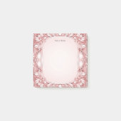 Pink Floral Lijst Post it Notes (Voorkant)