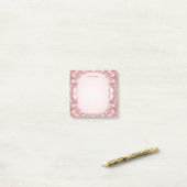 Pink Floral Lijst Post it Notes (Op bureau)