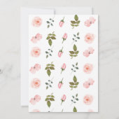 Pink Floral Little Miss Onederful 1e verjaardag Kaart (Achterkant)