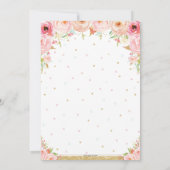 Pink Floral Little Miss Onederful 1e verjaardag Kaart (Achterkant)