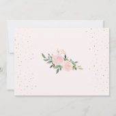 Pink Floral Little Miss Onederful 1e verjaardag Kaart (Achterkant)