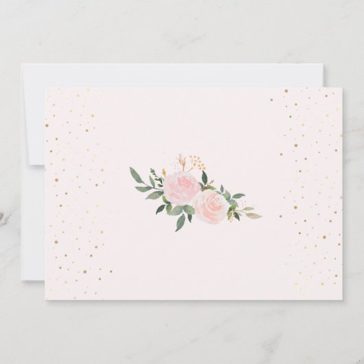 Pink Floral Little Miss Onederful 1e verjaardag Kaart (Achterkant)