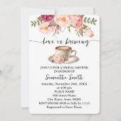 Pink Floral Love is het brouwen van Vrijgezellenfe Kaart (Voorkant)