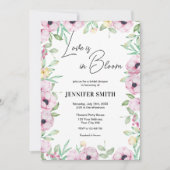 Pink Floral Love is in Bloom Vrijgezellenfeest Kaart (Voorkant)