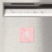 Pink Floral Love Magneet (Insitu (Vaatwasser))