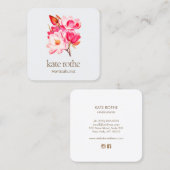 Pink Floral Magnolia Visitekaartje (Voorkant / Achterkant)