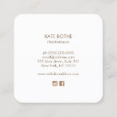 Pink Floral Magnolia Visitekaartje (Achterkant)