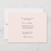 Pink Floral Mailbox We zijn verhuisd plat Notitiekaartje (Achterkant)