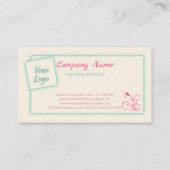 Pink Floral Mandela Visitekaartje (Achterkant)