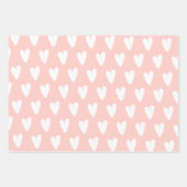 Pink Floral met liefde Inpakpapier Vel (Voorkant 3)