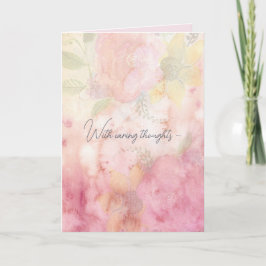 PINK FLORAL MIX SYMPATHY CARD BEDANKKAART