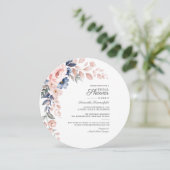 Pink Floral Modern Waterverf Bloom Vrijgezellenfee Kaart (Staand voorkant)