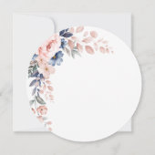 Pink Floral Modern Waterverf Bloom Vrijgezellenfee Kaart (Achterkant)