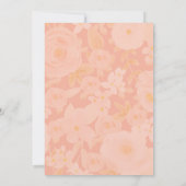 Pink Floral Moederdag Brunch Invitation Kaart (Achterkant)