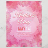 Pink Floral Moederdag Celebration Event Flyer (Voorkant)