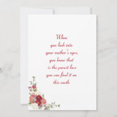 Pink Floral Moederdag foto Holiday Kaart (Achterkant)