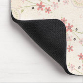 Pink Floral Monogram Muismat (Hoek)