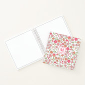 Pink Floral Monogram Notebook Journal Notitieboek (Binnen)