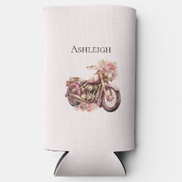 Pink Floral Motorcycle   Seltzer Blikjeskoeler