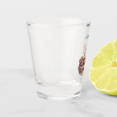 Pink Floral Motorcycle   Shot Glas (Links)