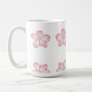 Pink floral mug koffiemok