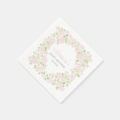 Pink Floral Napkins Servet (Hoek)