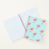 Pink Floral Notebook – Blue Pastel Pattern Notitieboek (Binnen)
