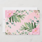 Pink Floral Oerwoud Safari Twin Girl Baby shower Kaart (Achterkant)