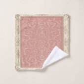 Pink Floral Oriental Pattern Bad Handdoek (Wasdoekje)