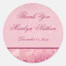 Pink Floral Paisley Dank je Sticker