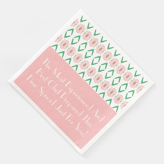 Pink Floral Pattern gecomprimeerd Servet (Hoek)