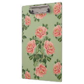 Pink Floral Pattern on Green Background | Seamless Klembord (Links)