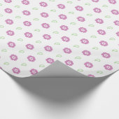 Pink Floral Pattern Wrapping Paper Cadeaupapier (Hoek)