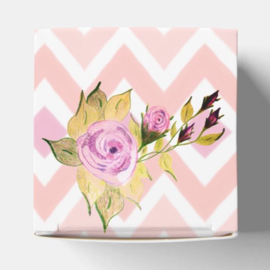 Pink Floral Patterned Bedankdoosjes (Bovenkant)