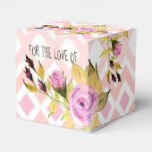 Pink Floral Patterned Bedankdoosjes (Achterkant)