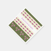 Pink Floral Patterned Servet (Hoek)