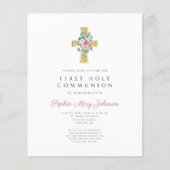 Pink Floral Peonies Cross First Community (Voorkant)