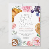 Pink Floral Peony Vrijgezellenfeest Brunch Kaart (Voorkant)
