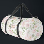 Pink Floral Personalized Elegant Vintage Plunjezak<br><div class="desc">Beautiful pink pastel watercolor vintage pattern floral duffel bag design.  Add your name to personalize for gym or yoga activities.  Perfect for the girly girl who loves soft feminine patterns.</div>