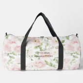 Pink Floral Personalized Elegant Vintage Plunjezak (Voorkant)