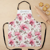 Pink Floral Personalized Grandma Schort