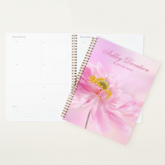 Pink Floral Personalized Planner (Display)
