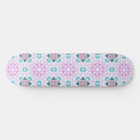 PINK FLORAL PERSOONLIJK SKATEBOARD (Horizontaal)