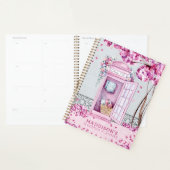 Pink Floral Phone Booth Aangepast huwelijk Planner (Display)