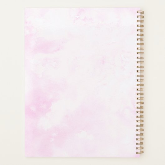 Pink Floral Phone Booth Aangepaste Blog Planner (Achterkant)