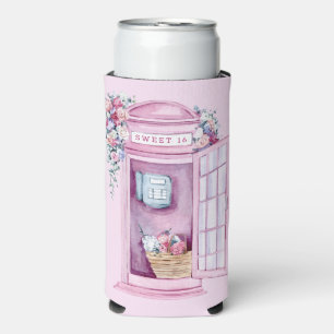 Pink Floral Phone Booth Zoet 16 Seltzer Blikjeskoeler