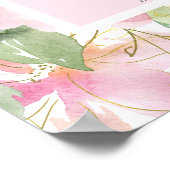 Pink Floral Photo Graduation Party Welcome  Poster (Hoek)