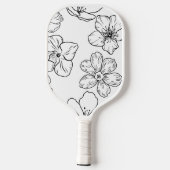 Pink Floral Pickleball Paddle (Achterkant)