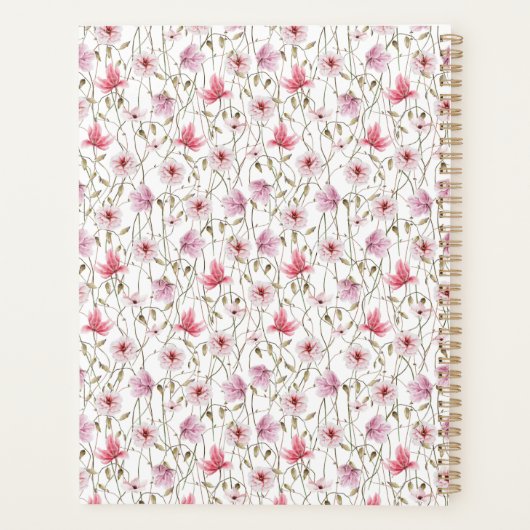 PINK FLORAL PLANNER (Achterkant)